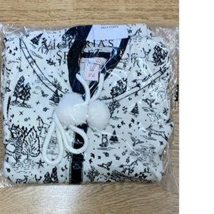 Victoria's Secret POM-POM Thermal Onesie One Piece Pajama HOODIE Long Jane NWT